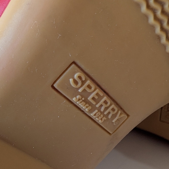 Sperry Top-Sider Saltwater Duck Boots Women 8.5 Leather Waterproof Red Rubber - Picture 7 of 8